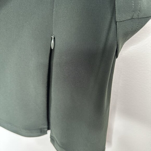 Sympli Re-Zip Midi Skirt Size 10 Green Juniper Classic Pull on Straight - Picture 4 of 13